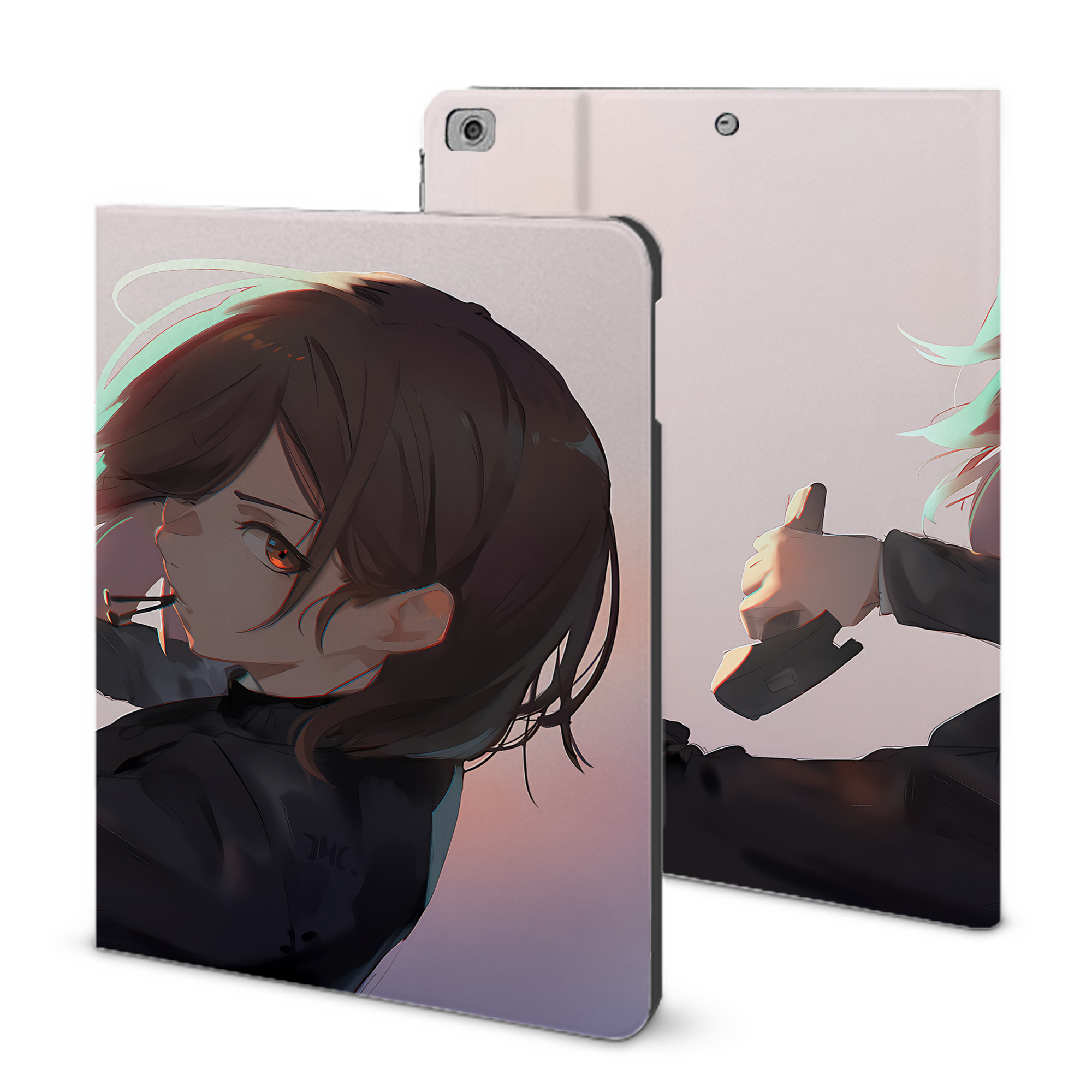 （画像用） 呪術廻戦 Jujutsu Kaisen IPad ケース ブック型 PUレザー TPU 耐衝撃 軽量 薄型 ペン収納なし 全面保護 IPad 各モデル対応